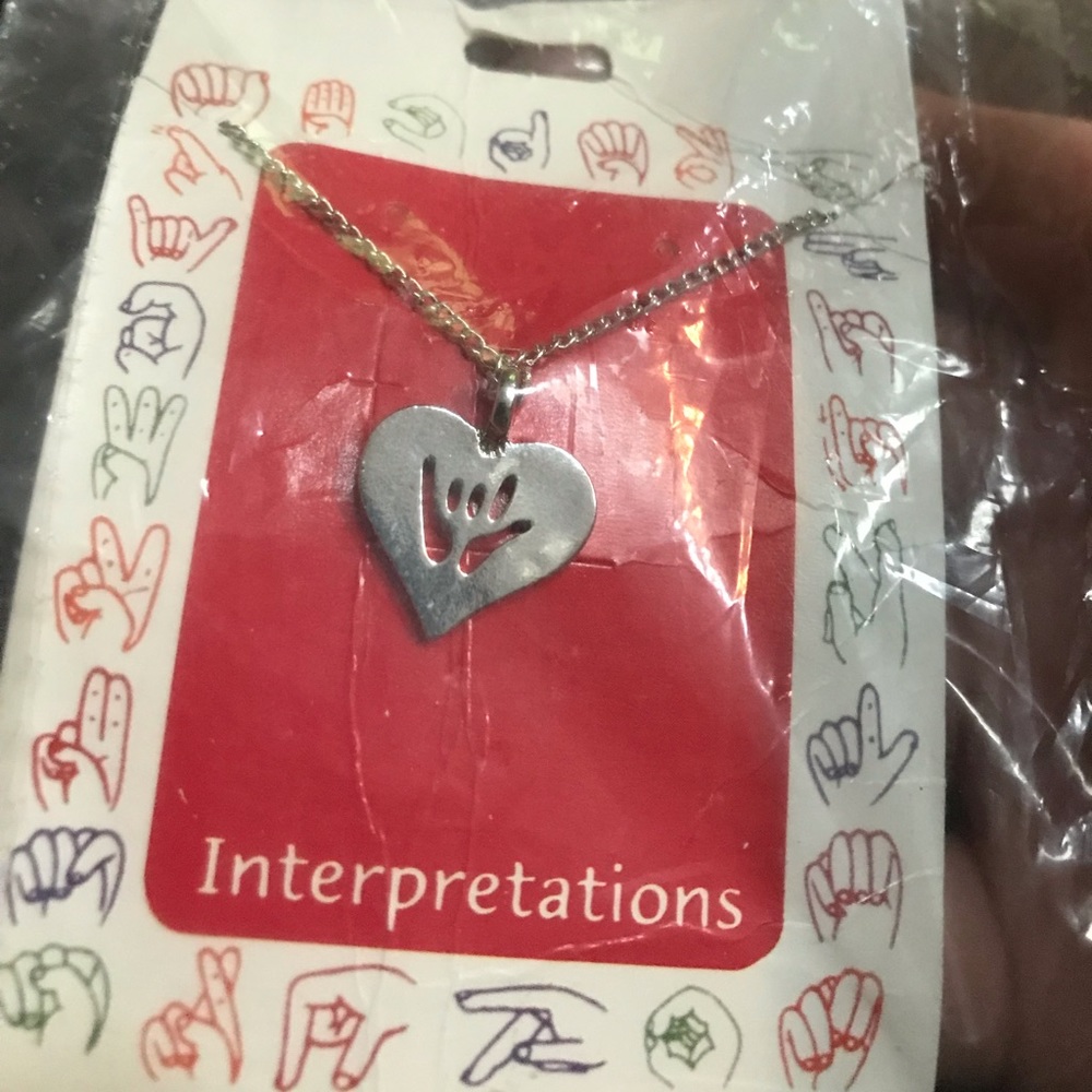 Sign Language Heart “I Love You” Necklace